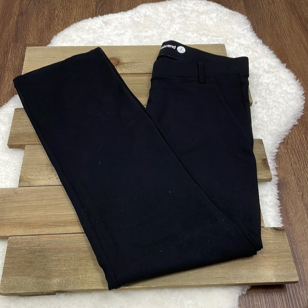 Betabrand Straight Leg Classic Dress Pant Yoga Pants Black Petite - Picture 2 of 6